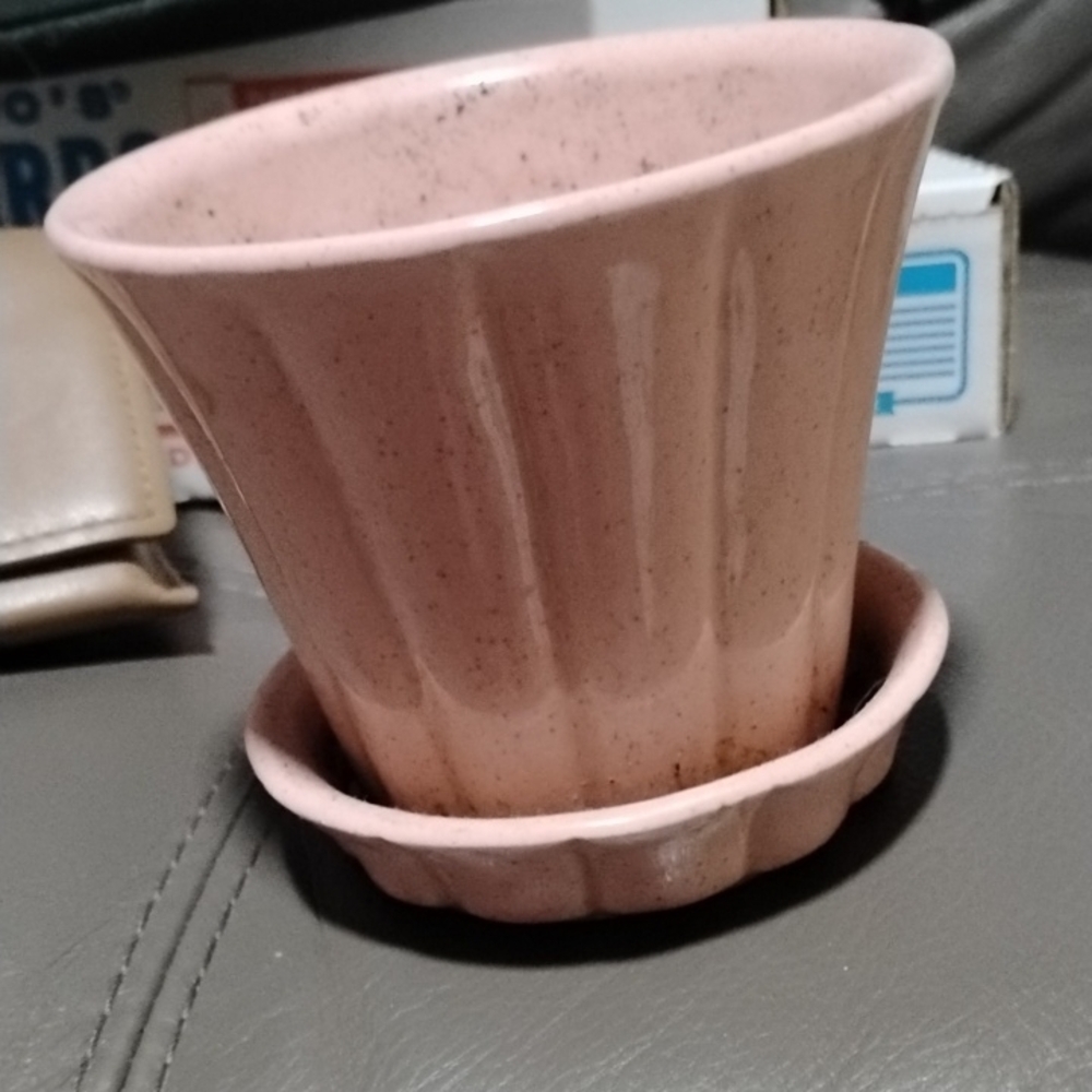 Vintage Pink Ceramic Planter